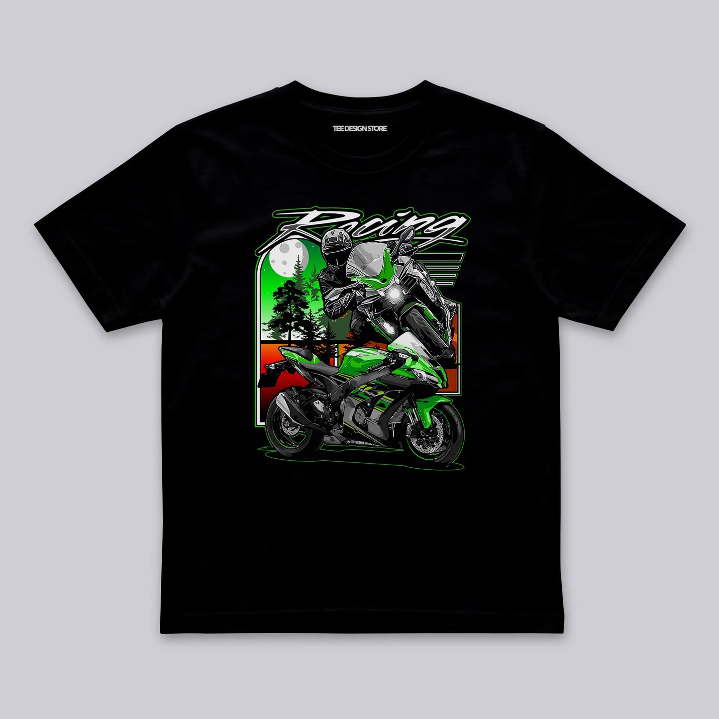 Lime green sport bike