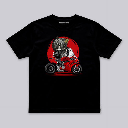 Red sportbike streetwear