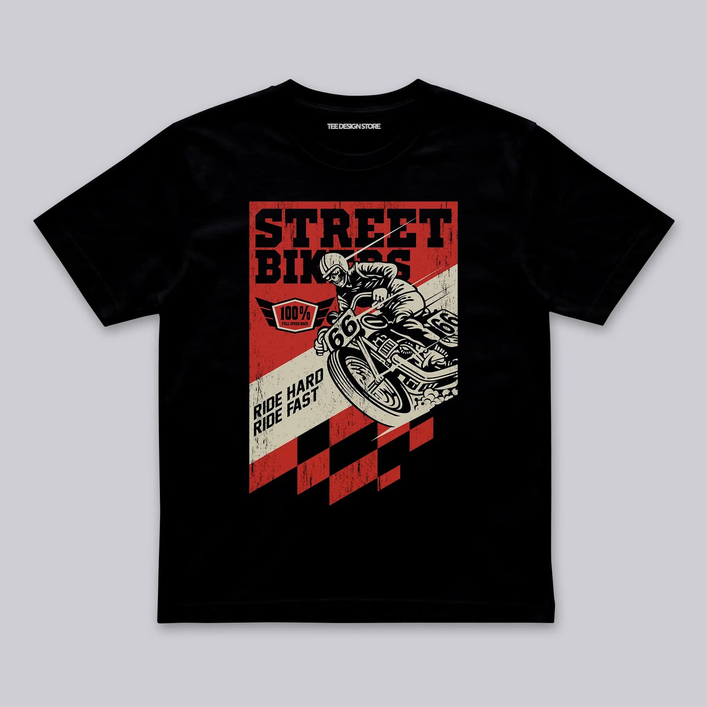 Vintage street biker 66